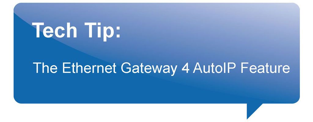 Ethernet gateway autoIP
