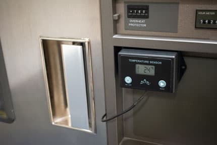 digital temperature sensor on an environmental chamber