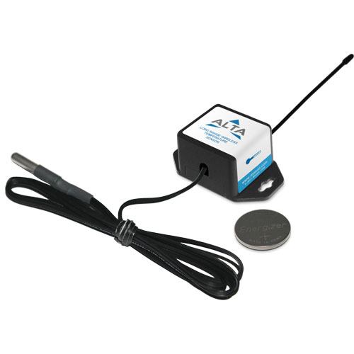 CC wireless temperature sensor with probe next to battery