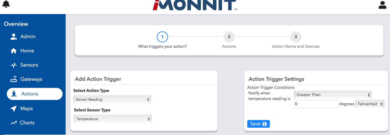 Add Action Page