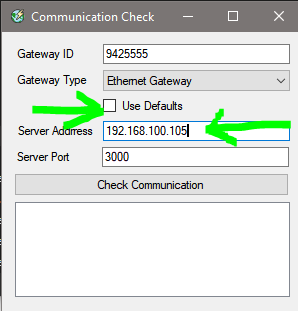 Communication Check on Server
